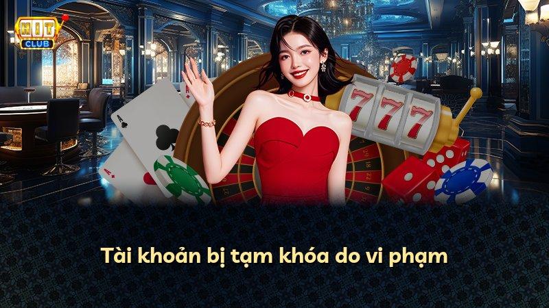 Tài khoản bị tạm khóa do vi phạm